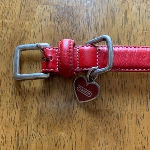 Coach Red Medium Dog Collar